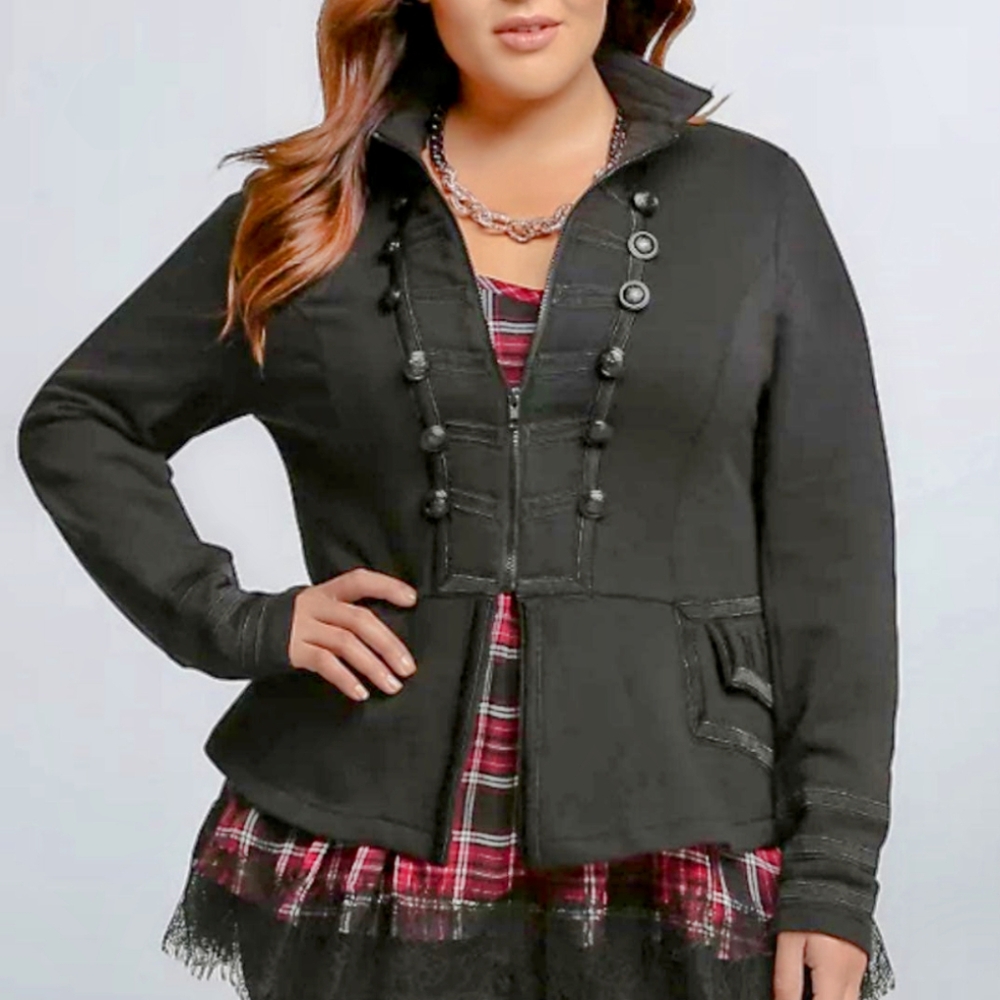 Torrid Military Cotton Blazer M